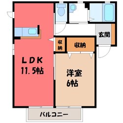 ベルナティオ Bの物件間取画像